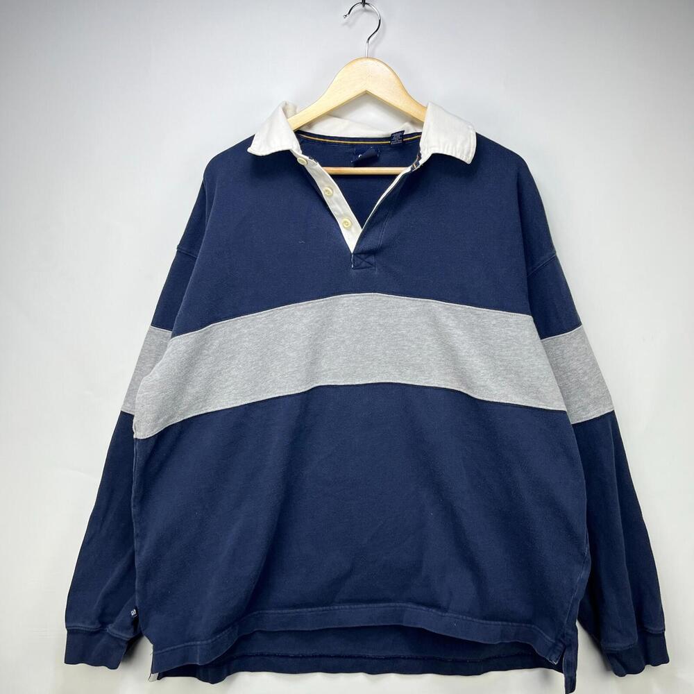 Vintage 90s Gap Rugby Polo Long Sleeve Shirt 2XL